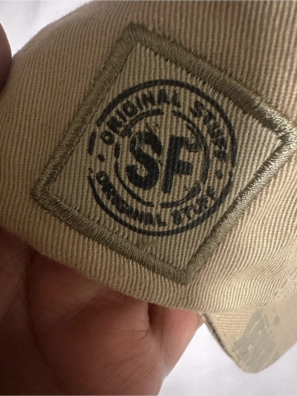 Señor Frog's Khaki Cap with Red Logo Pin
